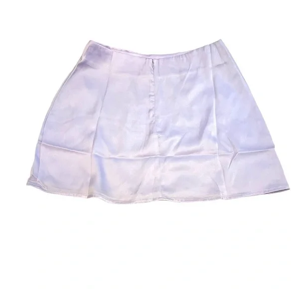 WeWoreWhat Satin Charmeuse Mini Slip Skirt Heather Purple NWT Size M - Picture 6 of 6